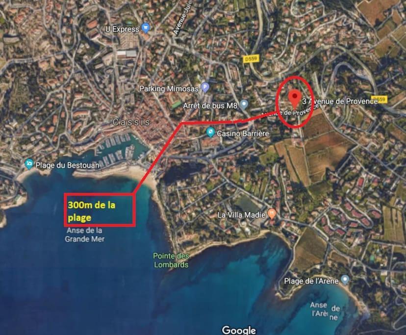 Au Calme, 200M Du Centre T2 Avec Balcon Et Parking Lägenhet Cassis Exteriör bild