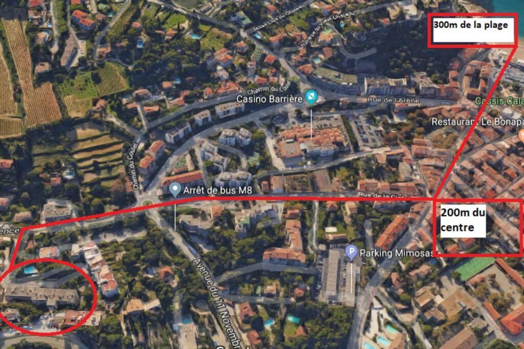 Au Calme, 200M Du Centre T2 Avec Balcon Et Parking Lägenhet Cassis Exteriör bild
